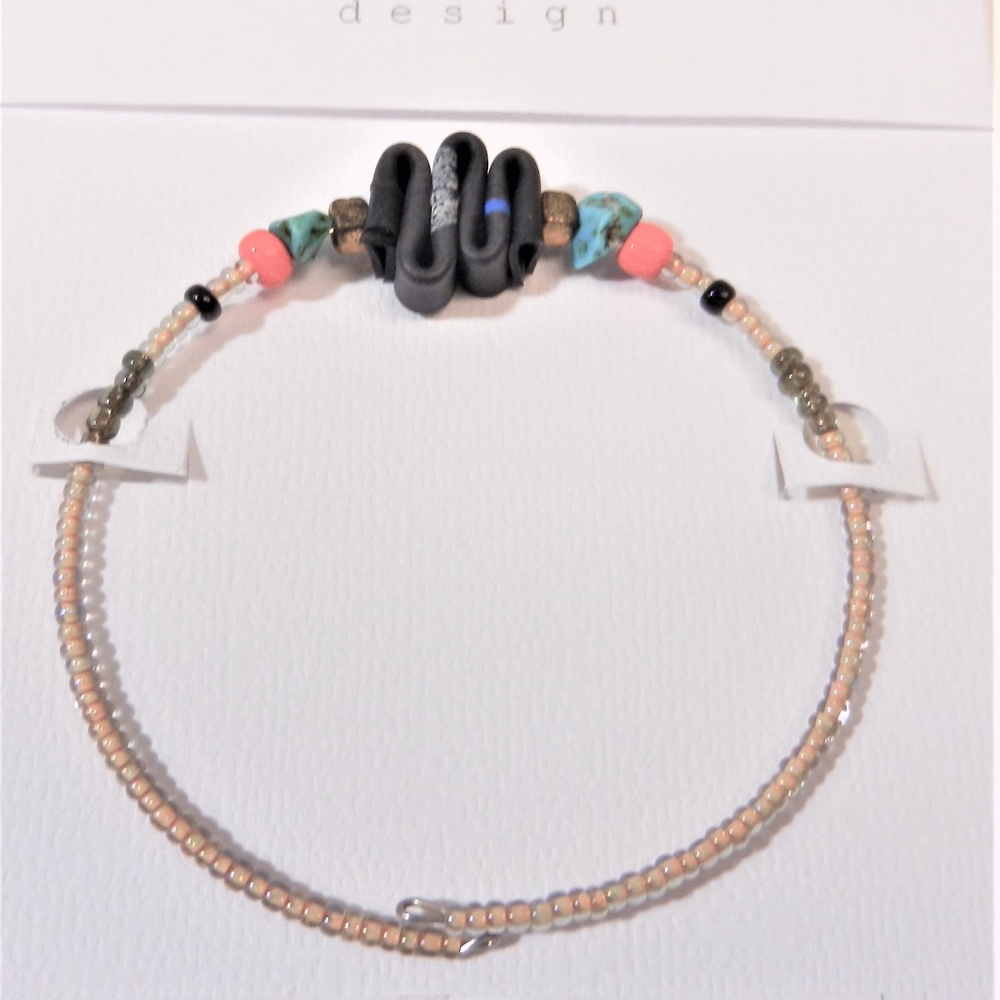 Bracelet handmade from recycled bike tubes